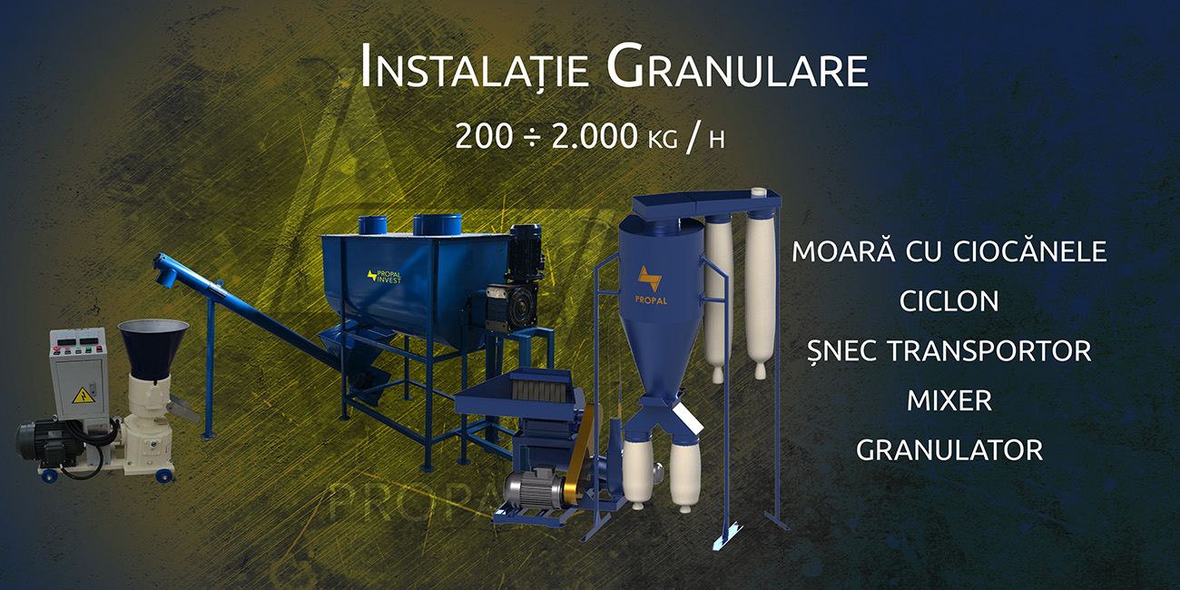 Instalație Granulare Moară Mixer Granulator